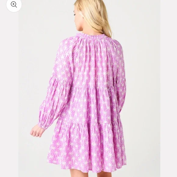 Tuckernuck Oliphant Virgo Lilac Tiered Mini Dress - Picture 10 of 11